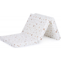 CHIPOLINO Skládací matrace 120x60 cm White,beige stars CHIPOLINO Skládací matrace 120x60 cm White,beige stars