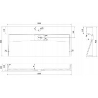 Umyvadlo z litého mramoru MEXEN AVA 100 cm - s otvorem pro baterii - bílé, 23011001