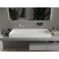 Umyvadlo z litého mramoru MEXEN AVA 120 cm - bez otvoru - bílé, 23011200