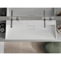 Umyvadlo z litého mramoru MEXEN AVA 120 cm - bez otvoru - bílé, 23011200