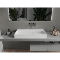 Umyvadlo z litého mramoru MEXEN AVA 90 cm - bez otvoru - bílé, 23019000
