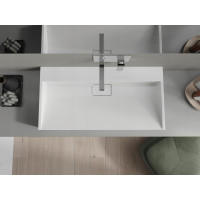 Umyvadlo z litého mramoru MEXEN AVA 90 cm - bez otvoru - bílé, 23019000