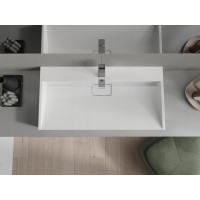 Umyvadlo z litého mramoru MEXEN AVA 90 cm - s otvorem pro baterii - bílé, 23019001