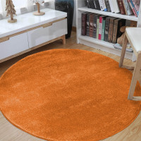 Kulatý koberec Portofino - pomerančový