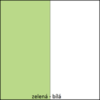 Barevné provedení - zelená / bílá