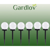 Solární zahradní lampa - koule, sada 6 ks