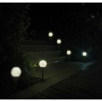 Solární zahradní lampa - koule, sada 6 ks