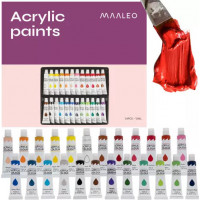 Akrylové barvy 24 ks - 12 ml. Maaleo