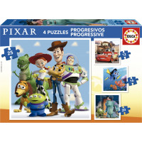 EDUCA Puzzle Disney Pixar 4v1 (12,16,20,25 dílků)