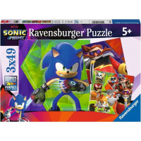 RAVENSBURGER Puzzle Sonic Prime 3x49 dílků