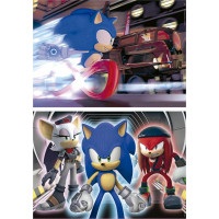 EDUCA Svítící puzzle Sonic Prime 2x100 dílků