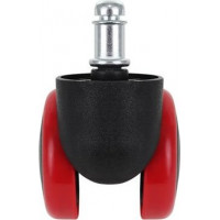 Kolečka kancelářské židle - 5 ks - červená