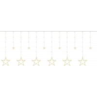 Světelný závěs Hvězdy - 138 LED - teplá bílá