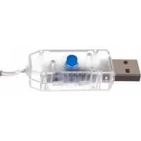 Světelný závěs s dálkovým ovladačem Měsíce a hvězdičky - 138 LED USB - teplá bílá