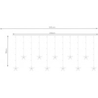 Světelný závěs Hvězdy - 108 LED - teplá bílá 31V