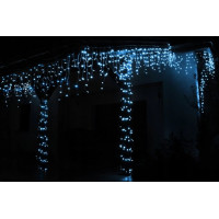 Vánoční dekorační osvětlení - rampouchy 300 LED - studená bílá