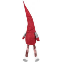 Vánoční sedící elf 50 cm - červený