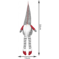 Vánoční sedící elf 50 cm - šedý