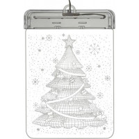 Vánoční dekorační LED 3D vitráž - Vánoční stromeček