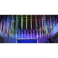 Světelná závěsná girlanda padající sníh - 36 LED 50 cm - vícebarevná