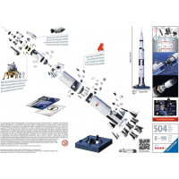 RAVENSBURGER 3D puzzle Vesmírná raketa Saturn V 504 dílků