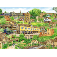 RAVENSBURGER Puzzle Útěk do Cotswolds 500 dílků