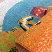 Dětský koberec Panáček Steve - oranžový