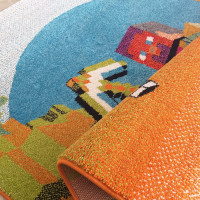 Dětský koberec Panáček Steve - oranžový