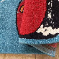 Dětský koberec Auta - modrý