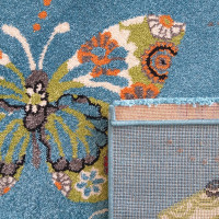 Dětský koberec Motýlci - modrý