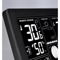 Meteostanice černá - teplota, vlhkost, tlak, RCC