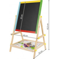 Oboustranná dětská dřevěná tabule - barevná