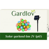Solární světelná girlanda 6m - vícebarevná