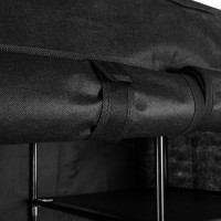 Skládací textilní šatní skříň 170x170 cm - černá