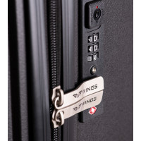 Moderní cestovní kufry DIMPLE - set S+M+L - černé - TSA zámek