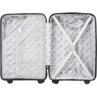 Moderní cestovní kufry DIMPLE - set S+M+L - černé - TSA zámek