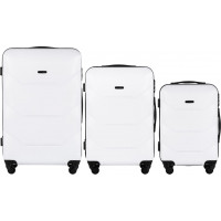 Moderní cestovní kufry PAVO - set S+M+L - bílé