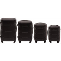 Moderní cestovní kufry PAVO - set XS+S+M+L - černé