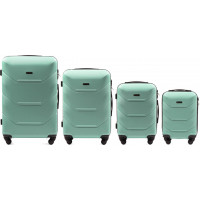 Moderní cestovní kufry PAVO - set XS+S+M+L - světle zelené