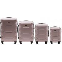 Moderní cestovní kufry PAVO - set XS+S+M+L - rose gold