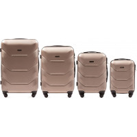 Moderní cestovní kufry PAVO - set XS+S+M+L - champagne béžové