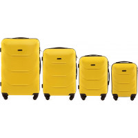 Moderní cestovní kufry PAVO - set XS+S+M+L - žluté