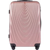 Moderní cestovní kufr CADERE - vel. M - rose gold