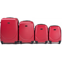 Moderní cestovní kufry GUS - set XS+S+M+L - červené
