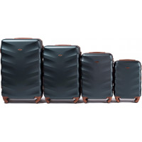 Moderní cestovní kufry ARROW - set XS+S+M+L - tmavě zelené