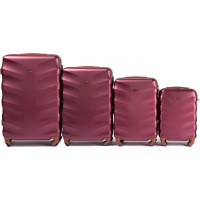 Moderní cestovní kufry ARROW - set XS+S+M+L - vínově červené