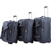Moderní cestovní tašky CAPACITY - set S+M+L - šedé