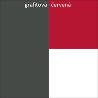 Barevné provedení - grafit / červená / bílá