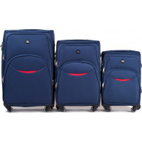Moderní cestovní tašky SMILE - set S+M+L - tmavě modré