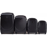 Moderní cestovní kufry GANS - set XS+S+M+L - černé